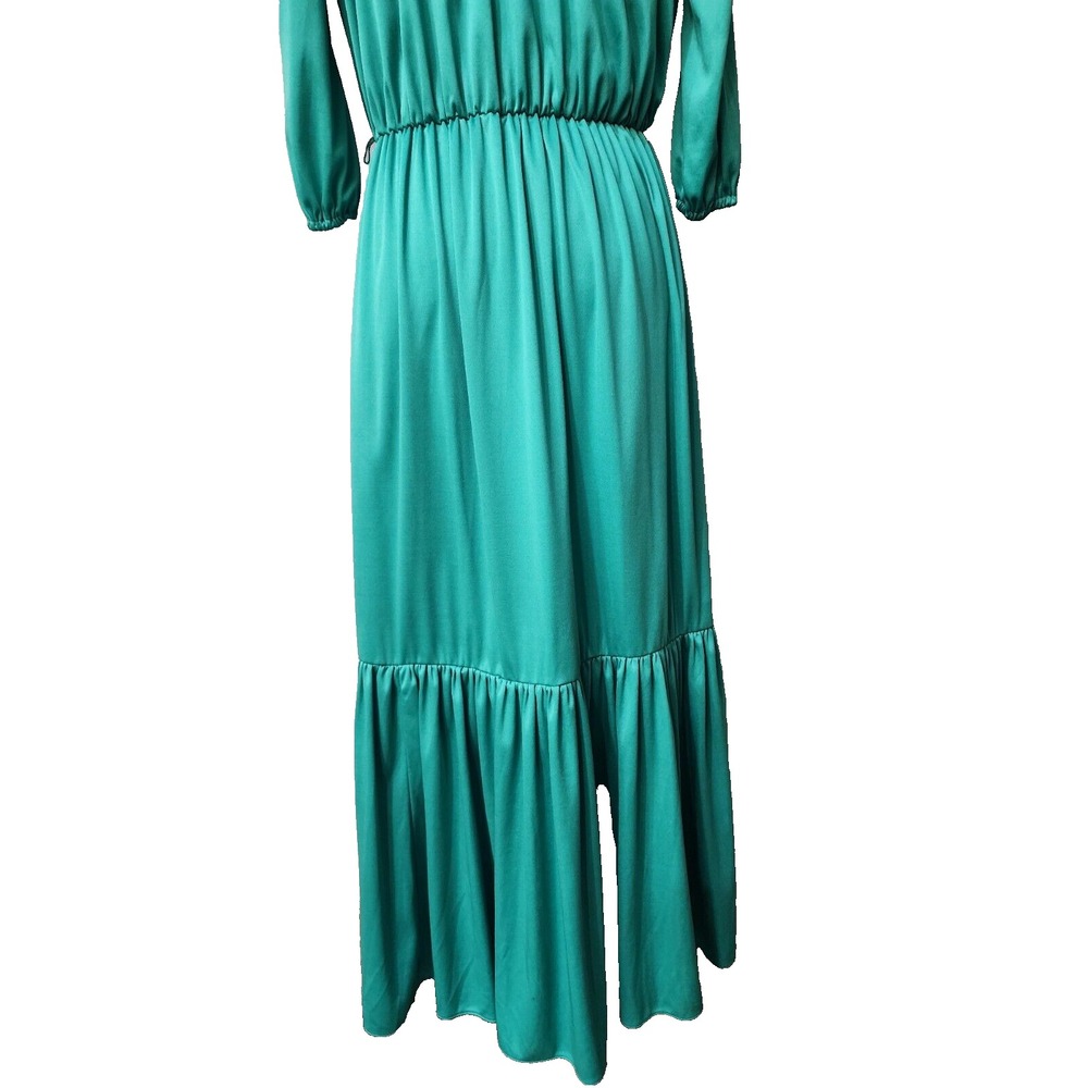 Vintage Sunshine Alley Womens Green Long Sleeve Dress 413682P Size 6 Made IN USA - Picture 7 of 12